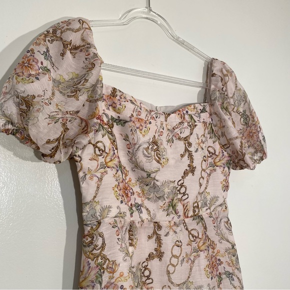 ASM ANNA Mulberry Silk blend Floral dress size L - Picture 3 of 16